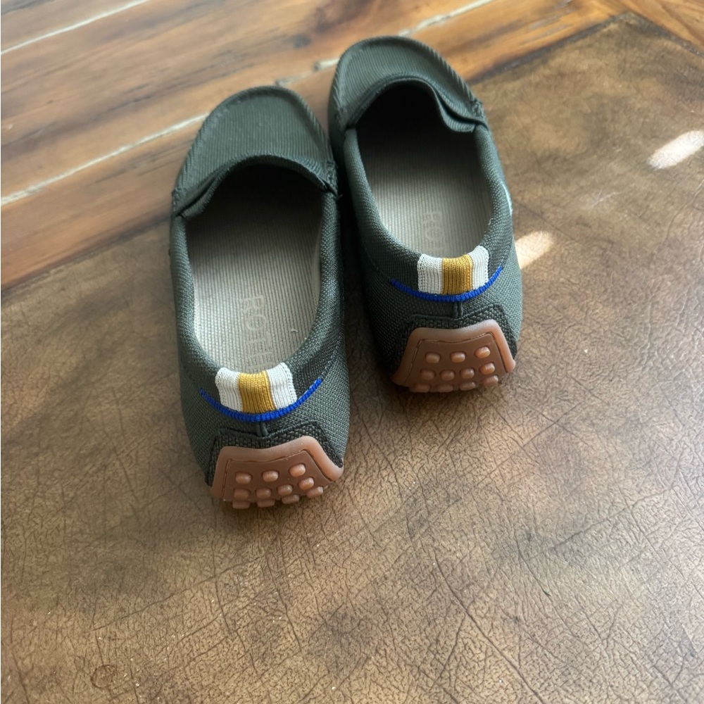 Rothy's Olive Green Women's Canvas Penny Loafers - Picture 2 of 3